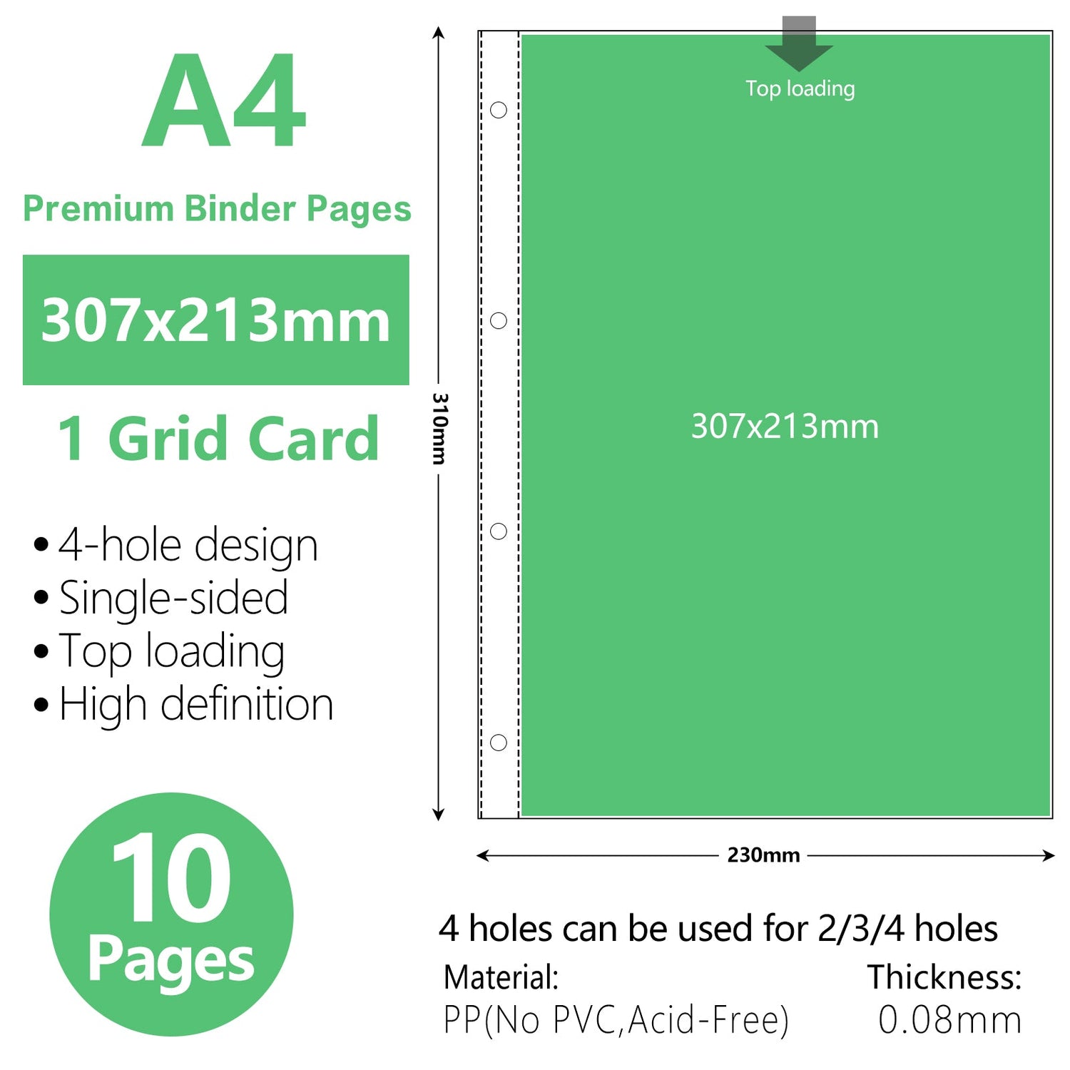 A4 1 Grid Premium Binder Pages