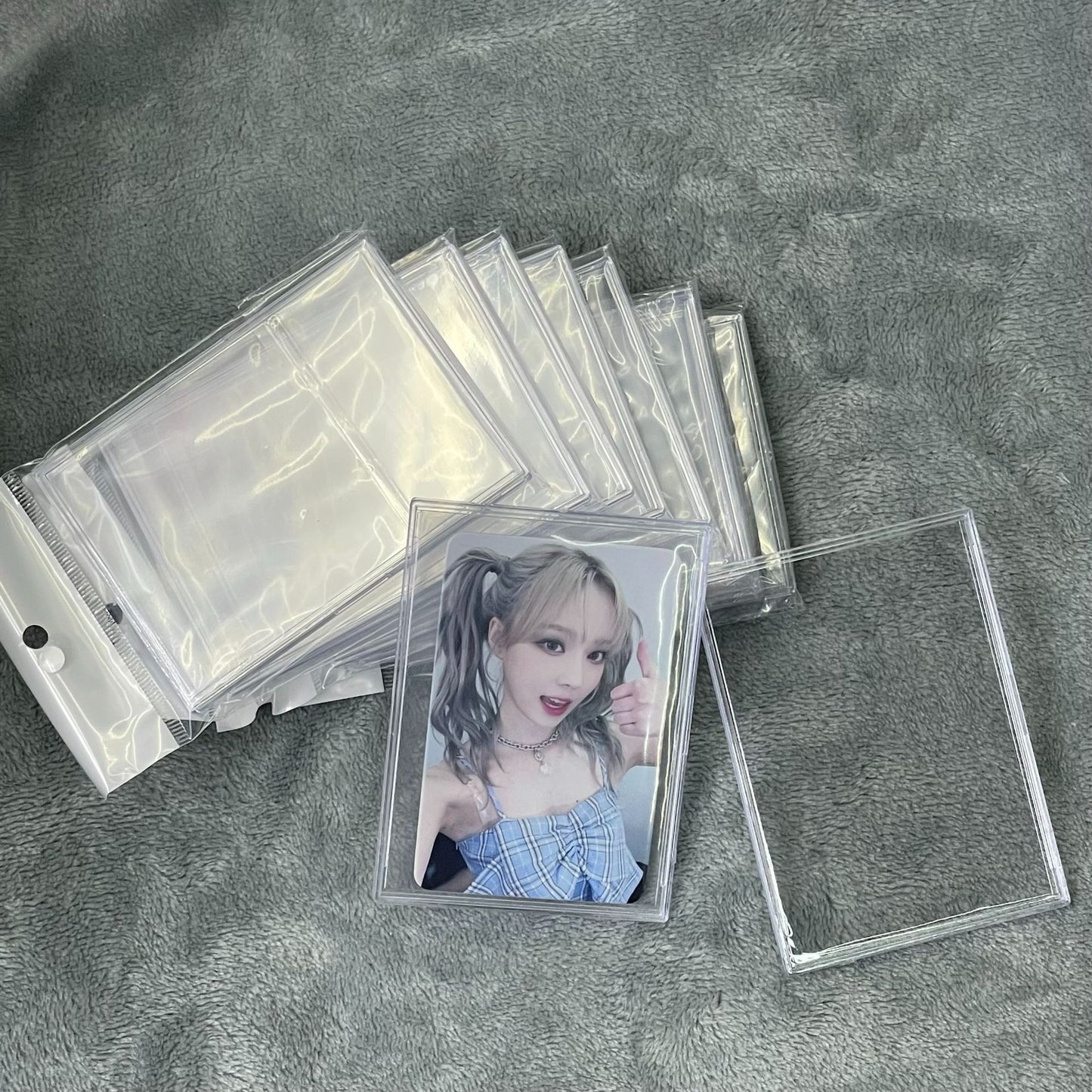 Hard card sleeve ins Wind HD transparent Gum card sleeve film protection cover Polaroid 3 "Love Bean album sleeve card