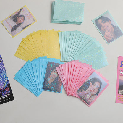 Laser Heart double-layer card film star surrounding Polaroid small card cover