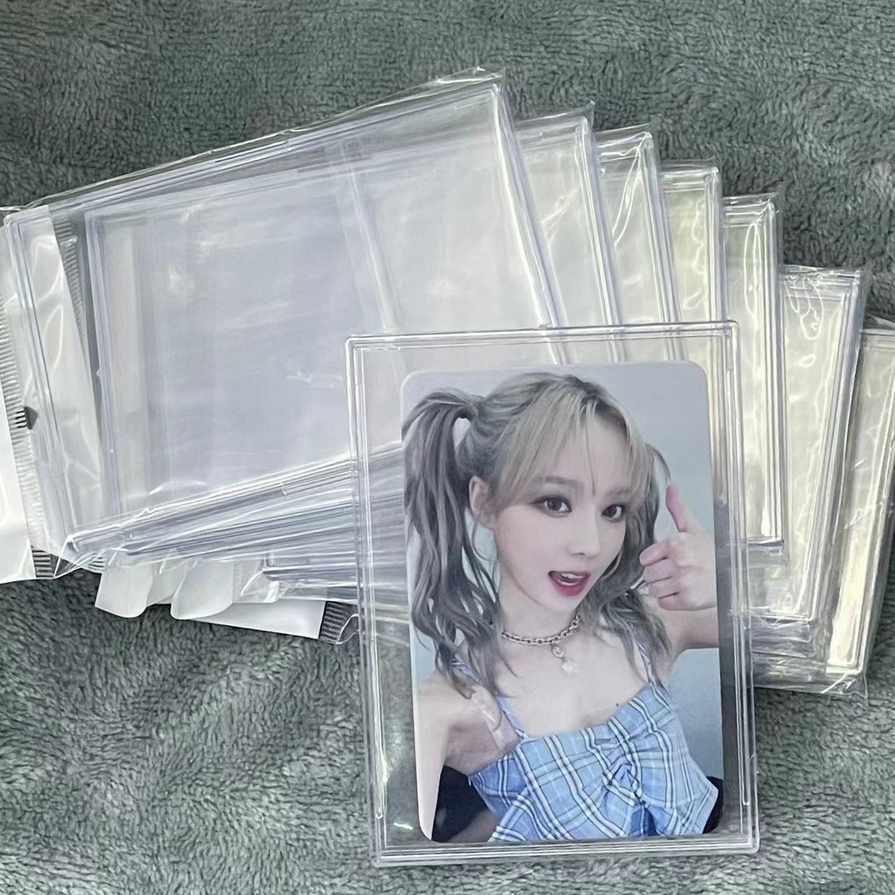 Hard card sleeve ins Wind HD transparent Gum card sleeve film protection cover Polaroid 3 "Love Bean album sleeve card