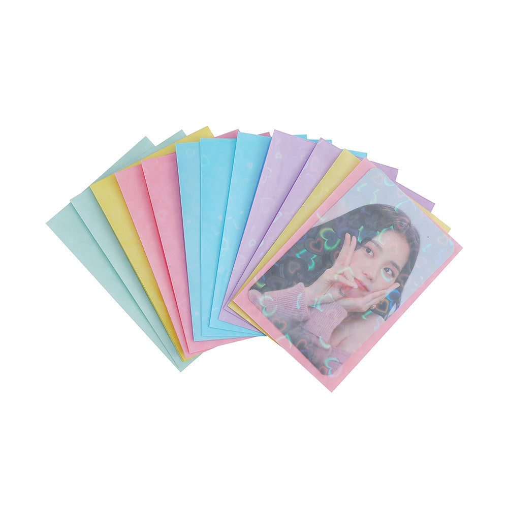 Laser Heart double-layer card film star surrounding Polaroid small card cover