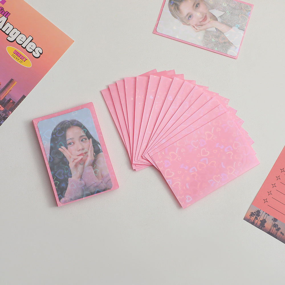 Laser Heart double-layer card film star surrounding Polaroid small card cover