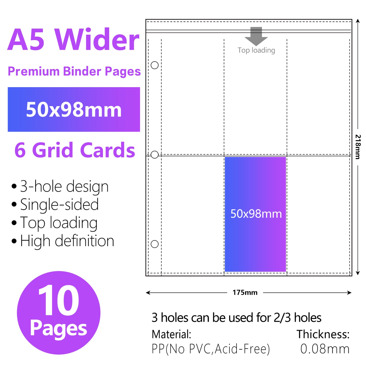 A5 6grid Binder Photocard Holder Kpop Idol Photo Album Photocards Collect Book Album for Photographs Kawaii Stationery