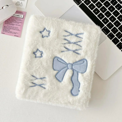 Plush A6 Binder Photocard Holder Kpop Idol Photo Album Photocards Collect Book Kawaii Student School Notebook Stationery