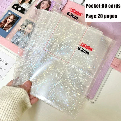 A5 Binder Photocard Holder Cute Plush Photo Album Kpop Idol Photocards Collect Book Student School Notebook Stationery