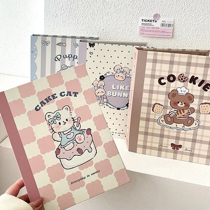 Cute Bear A5 Kpop Photocard Holder Binder Photocards Collect Book Idol Photo Album Card Binder Student School Stationery