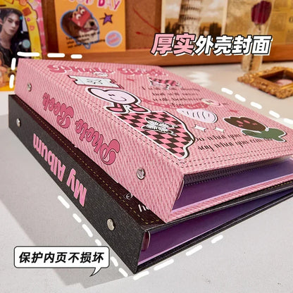 A5 Binder Photocard Holder Kpop Idol Photo Album with 20pcs 3inches Inner Pages Photocards Collect Book Фотоальбом