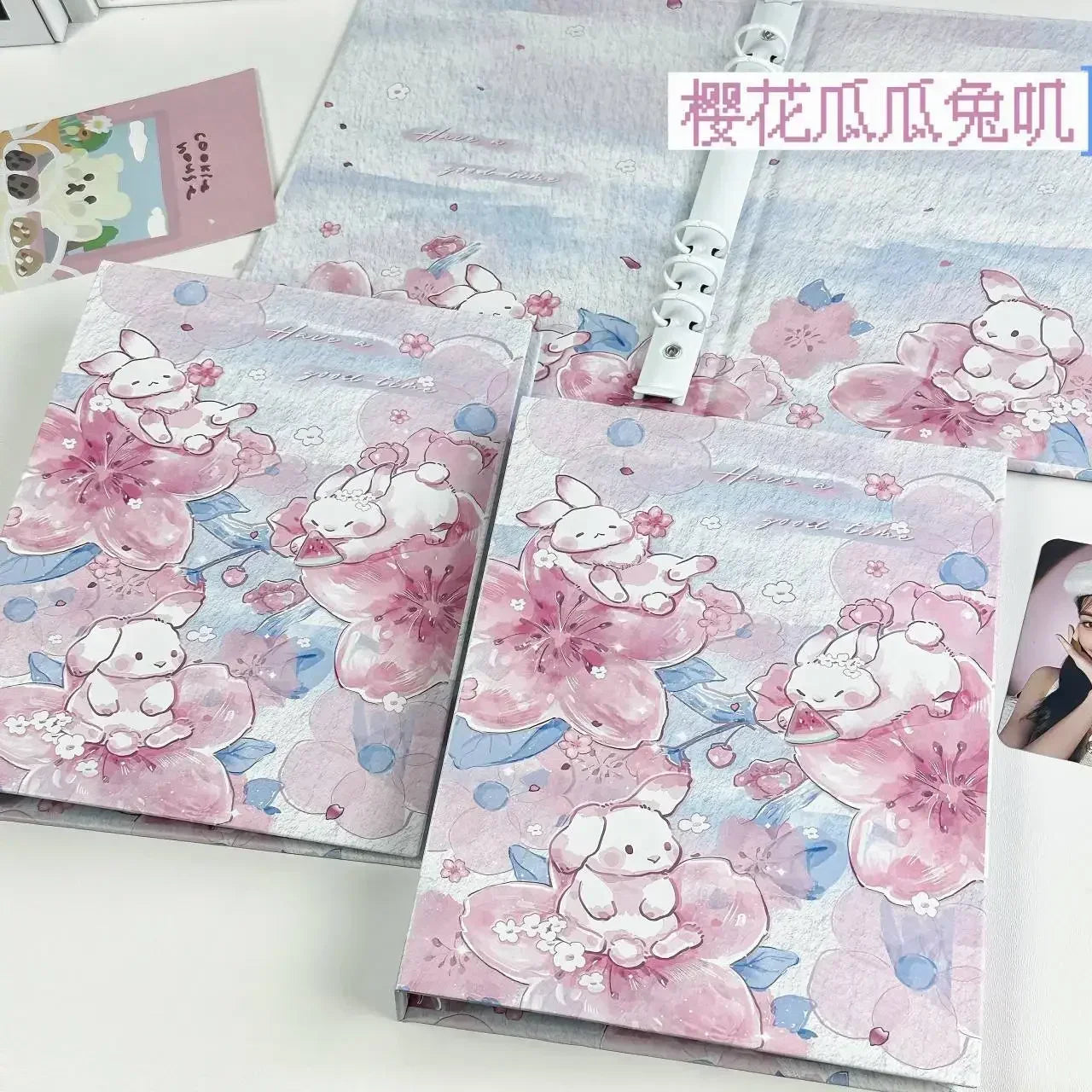 Kawaii Rabbit A5 Binder Photocard Holder Kpop Idol Photo Album Photocards Collect Book Album for Photographs Stationery