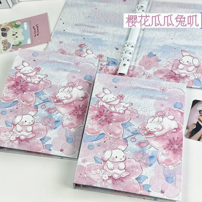 Kawaii Rabbit A5 Binder Photocard Holder Kpop Idol Photo Album Photocards Collect Book Album for Photographs Stationery