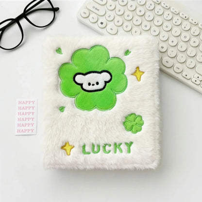 Plush A6 Binder Photocard Holder Kpop Idol Photo Album Photocards Collect Book Kawaii Student School Notebook Stationery