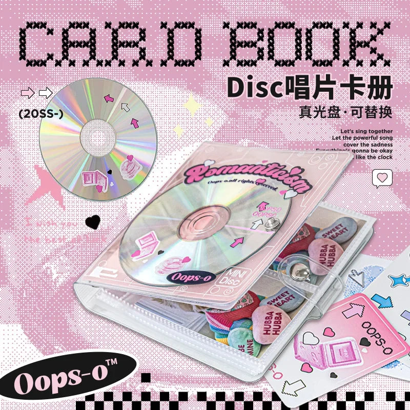 20 Capacity Hard CD Case Holder Kpop Idol Album Binder Organizer Portable Carrying DVD Binder Kawaii Home Albums Organizer