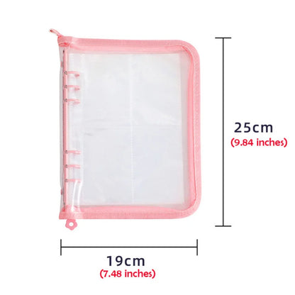 Transparent A5 Kpop Zipper Binder Photocard Collect Book Idol Photo Album Organizer Journal Dairy Stationery Album Fotos