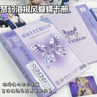 Butterfly A5 Photocard Binder Holder Kpop Idol Photo Album Photocards Collect Book Album for Photographs Cute Stationery