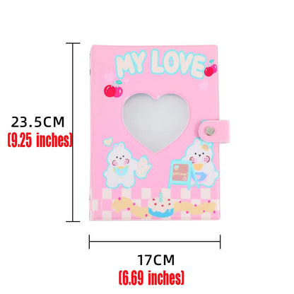 Kawaii Love A5 Kpop Photocard Binder Holder Picture Album Collect Book Idol Photo Card Album Student School Stationery