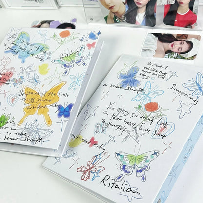 Butterfly A5 Photocard Binder Holder Kpop Idol Photo Album Photocards Collect Book Album for Photographs Cute Stationery