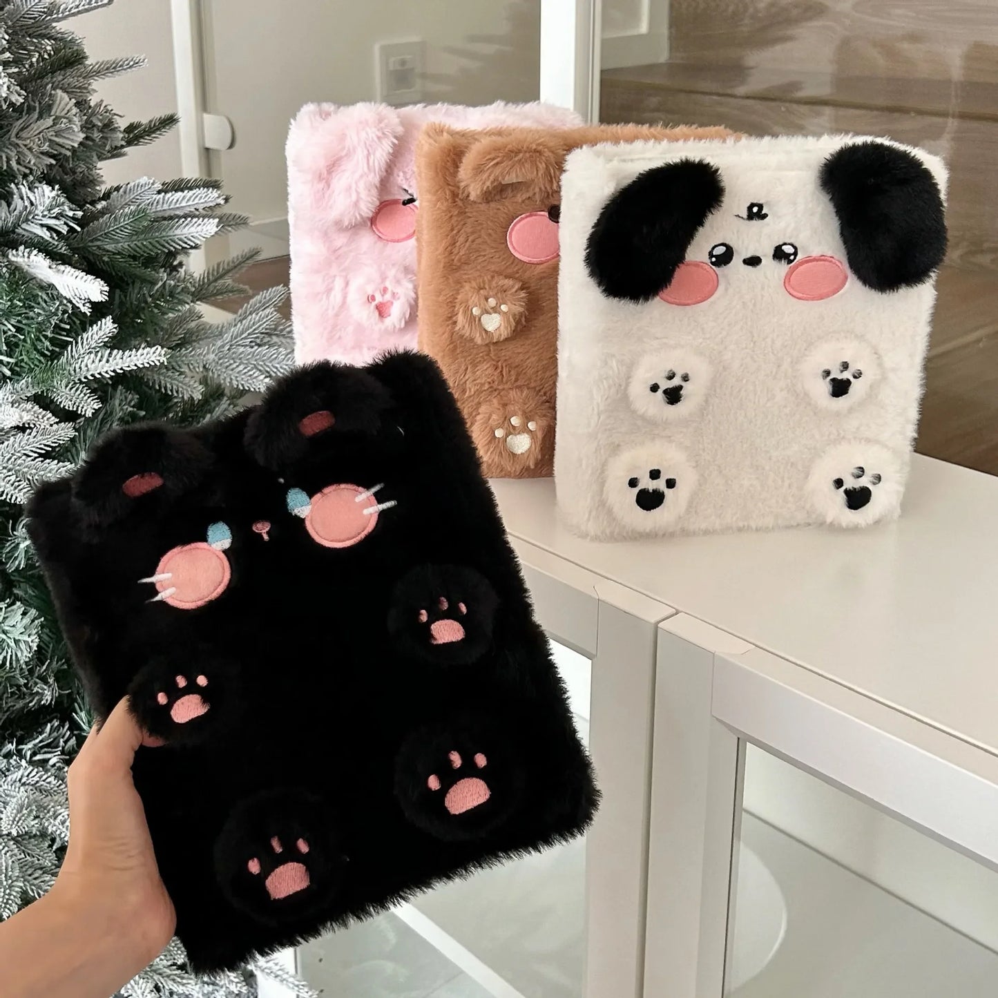 Plush A6 Binder Photocard Holder Kpop Idol Photo Album Photocards Collect Book Kawaii Student School Notebook Stationery