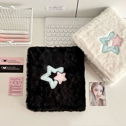 A6 Plush Binder Photocard Holder Kpop Idol Photo Album Photocards Collect Book Student Stationery Album Para Fotografias