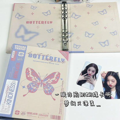 Butterfly A5 Photocard Binder Holder Kpop Idol Photo Album Photocards Collect Book Album for Photographs Cute Stationery