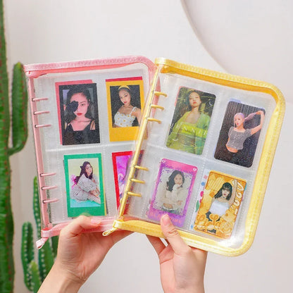 A5 Zipper Binder Photocard Holder Kpop Idol Photo Album DIY Journal Dairy Picture Collect Book School Stationery Supplies