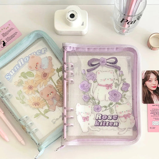 A5 Zipper Binder Photocard Holder Kpop Idol Photo Album DIY Journal Dairy Picture Collect Book School Stationery Supplies