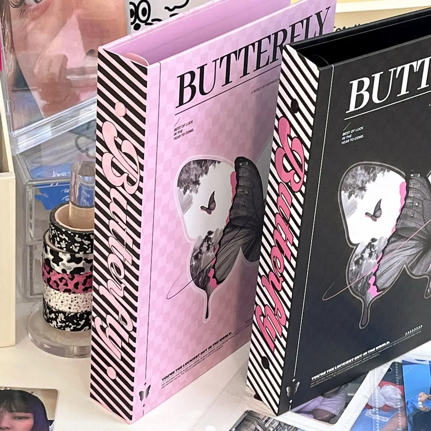 Butterfly A5 Photocards Holder Kpop Idol Binders Photo Albums Collect Book Album for Photographs Kawaii School Stationery