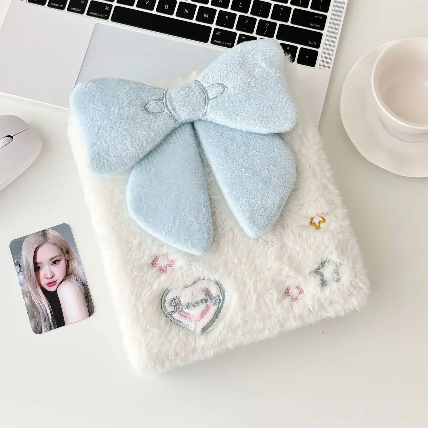 Plush A6 Binder Photocard Holder Kpop Idol Photo Album Photocards Collect Book Kawaii Student School Notebook Stationery