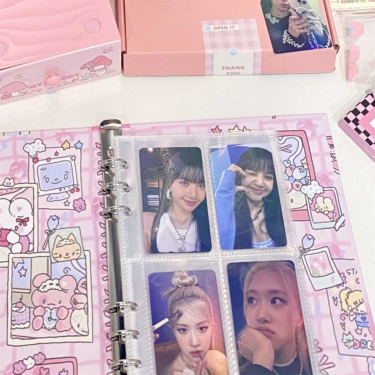 Cute Rabbit A5 Kpop Idol Photocard Holder Binder Photo Album Photocards Collect Book Album for Photographs Stationery