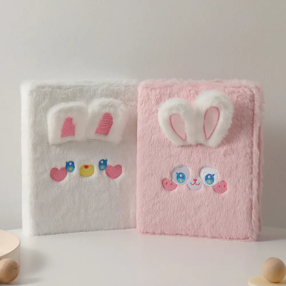 Plush Rabbit A5 Binder Photocard Holder Photo Album Kpop Idol Photocards Collect Book Kawaii Student School Stationery