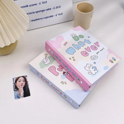 A5 Kpop Binder Photocards Holder Idol Photo Album Kawaii Cat Photocard Collect Book Korean Student School Stationery