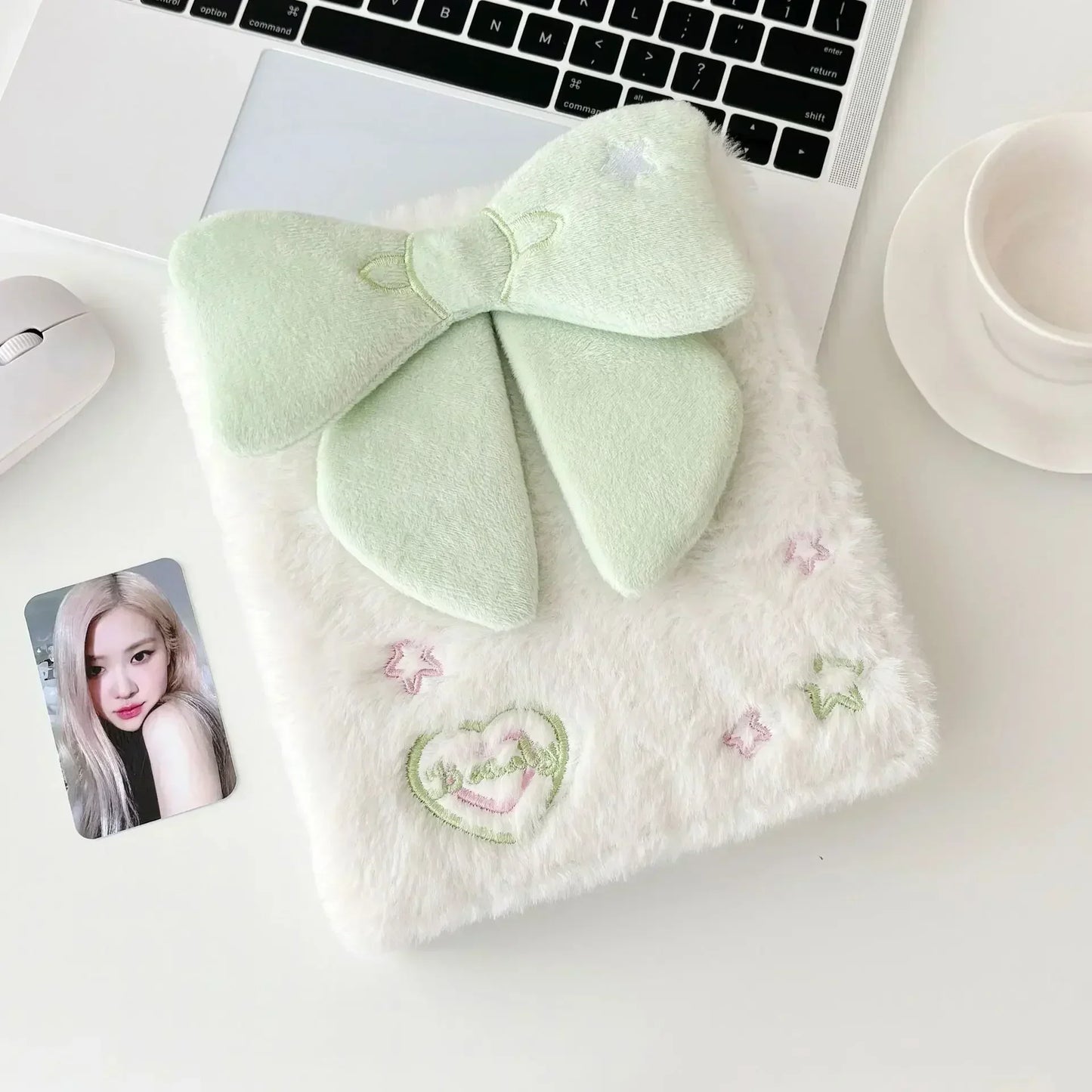 Plush A6 Binder Photocard Holder Kpop Idol Photo Album Photocards Collect Book Kawaii Student School Notebook Stationery