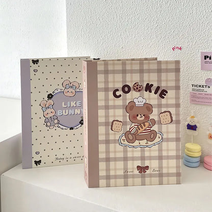 Cute Bear A5 Kpop Photocard Holder Binder Photocards Collect Book Idol Photo Album Card Binder Student School Stationery