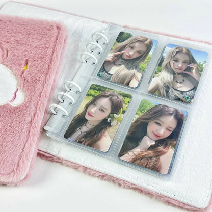 A6 Plush Binder Photocard Holder Kpop Idol Photo Album Photocards Collect Book Student Stationery Album Para Fotografias