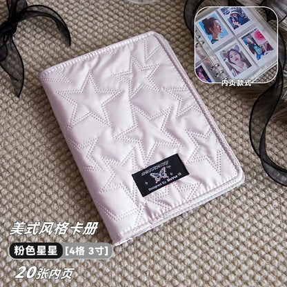 A5 Kpop Binder Photocard Holder Idol Card Photo Album with 20pcs 3inch Inner Pages Photocards Collect Book Stationery