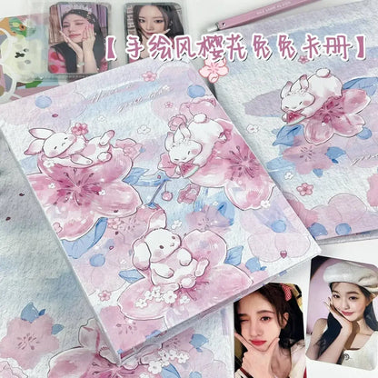 Kawaii Rabbit A5 Binder Photocard Holder Kpop Idol Photo Album Photocards Collect Book Album for Photographs Stationery