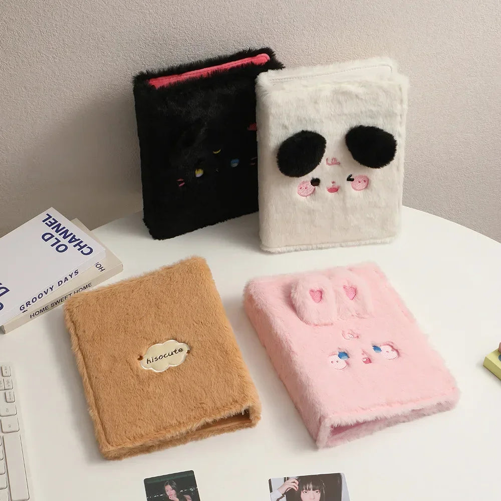 A5 Binder Photocard Holder Cute Plush Photo Album Kpop Idol Photocards Collect Book Student School Notebook Stationery