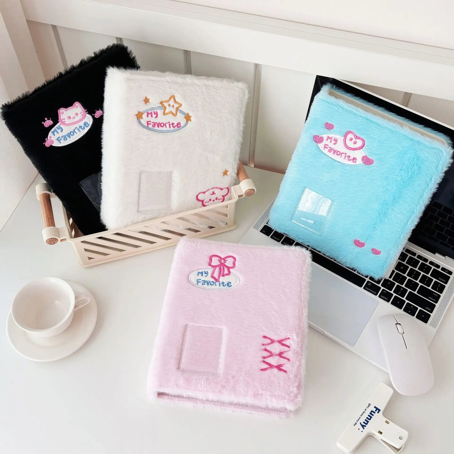 Plush A6 Binder Photocard Holder Kpop Idol Photo Album Photocards Collect Book Kawaii Student School Notebook Stationery