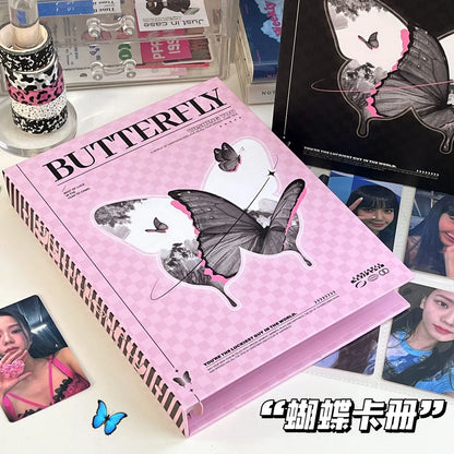 Butterfly A5 Photocards Holder Kpop Idol Binders Photo Albums Collect Book Album for Photographs Kawaii School Stationery