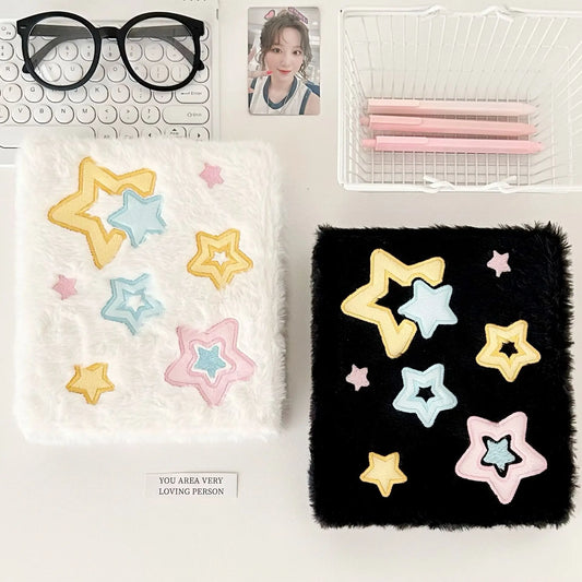 A6 Plush Binder Photocard Holder Kpop Idol Photo Album Photocards Collect Book Student Stationery Album Para Fotografias