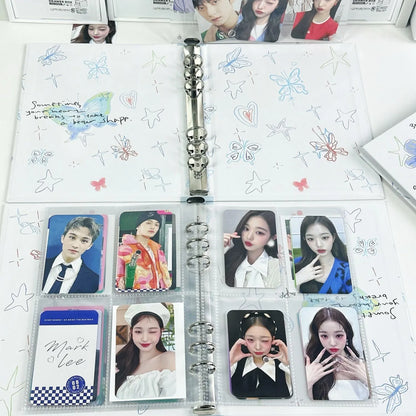 Butterfly A5 Photocard Binder Holder Kpop Idol Photo Album Photocards Collect Book Album for Photographs Cute Stationery