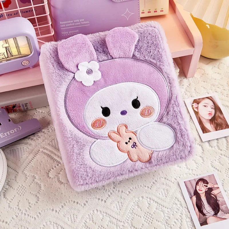 Plush A6 Binder Photocard Holder Kpop Idol Photo Album with 20pcs Sleeves 3inches Photocards Collect Book 포카포장용품 콜렉트북