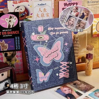 A5 Binder Photocard Holder Kpop Idol Photo Album with 20pcs 3inches Inner Pages Photocards Collect Book Cute Stationery