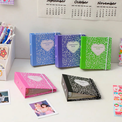 Cute A8 Kpop Photocard Binder Holder Collect Book Idol Photo Album with 10pcs 3 Inch Inner Pages Mini Pictures Album