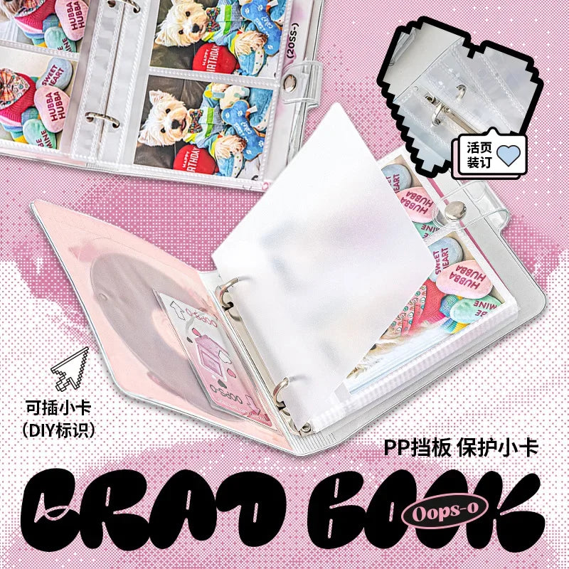 20 Capacity Hard CD Case Holder Kpop Idol Album Binder Organizer Portable Carrying DVD Binder Kawaii Home Albums Organizer