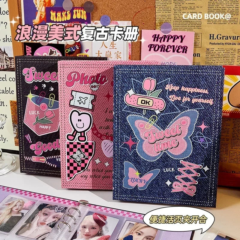 A5 Binder Photocard Holder Kpop Idol Photo Album with 20pcs 3inches Inner Pages Photocards Collect Book Фотоальбом