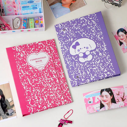 Colorful A5 Binder Photocard Holder Kpop Idol Photo Album Collect Book Picture Cards Storage Notebook School Stationery