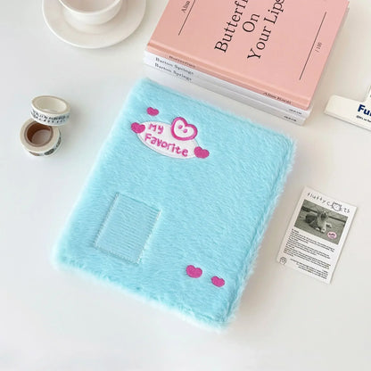 Plush A6 Binder Photocard Holder Kpop Idol Photo Album Photocards Collect Book Kawaii Student School Notebook Stationery