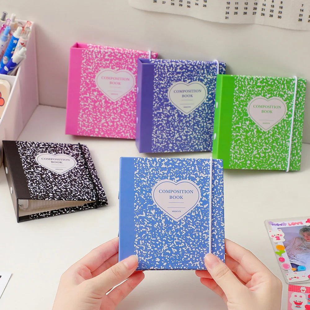 Cute A8 Kpop Photocard Binder Holder Collect Book Idol Photo Album with 10pcs 3 Inch Inner Pages Mini Pictures Album