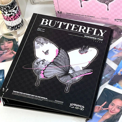 Butterfly A5 Photocards Holder Kpop Idol Binders Photo Albums Collect Book Album for Photographs Kawaii School Stationery