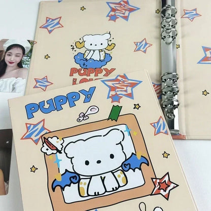 Cute Dog A5 Binder Photocard Holder Kpop Idol Photo Album Photocards Collect Book Album for Photographs Kawaii Stationery