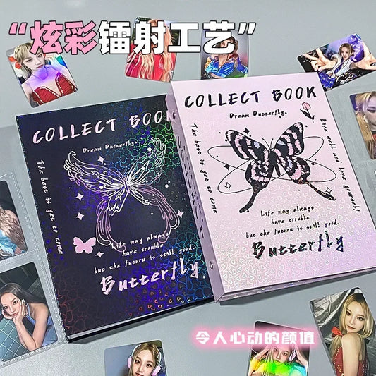 A5 Binder Photocard Holder Kpop Idol Photo Album with 20pcs 3inches Inner Pages Photocards Collect Book Cute Stationery